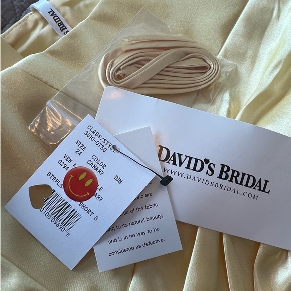 David's Bridal Canary Bridesmaids Dress - Picture 15 of 16